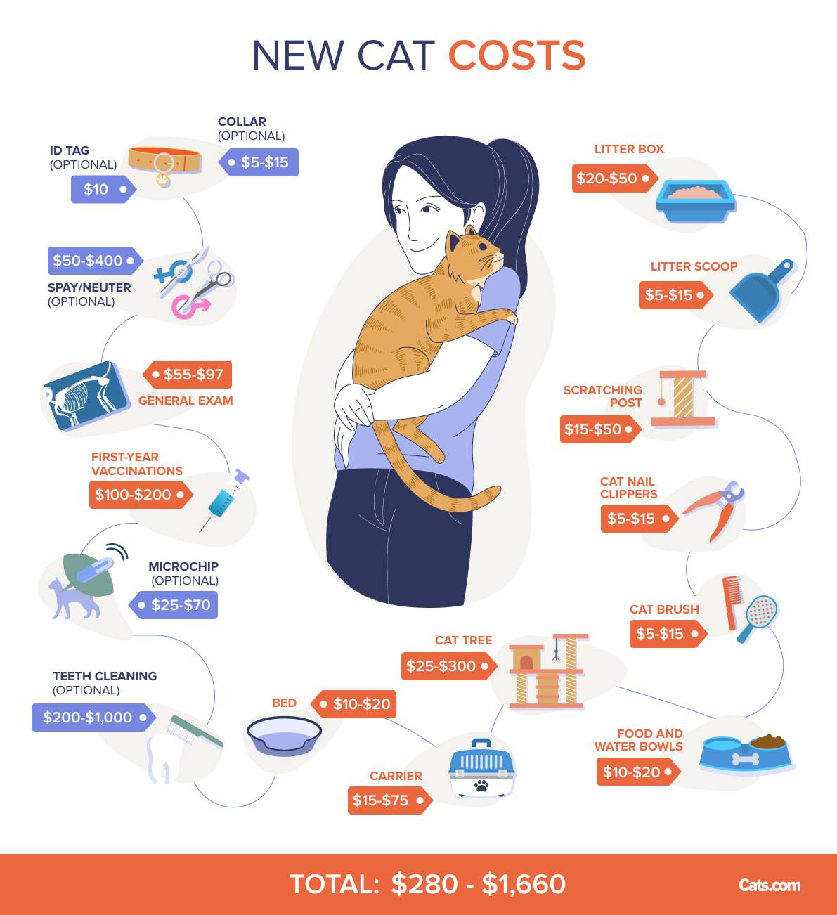 One-Time Costs of Getting a Cat